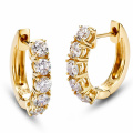 Hot Sales 925 Silver Hoop Earrings CZ Jewelry Gold Plate